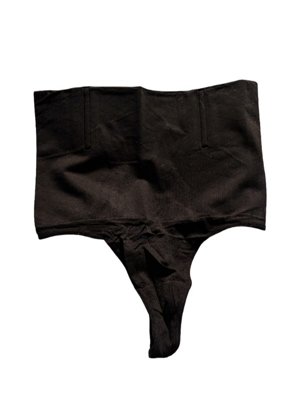 High-Waist Black Shapwear Thong Underwear Intimates Panties Tummy Control XL